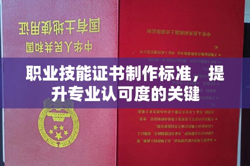 永登职业技能证书制作标准，提升专业认可度的关键